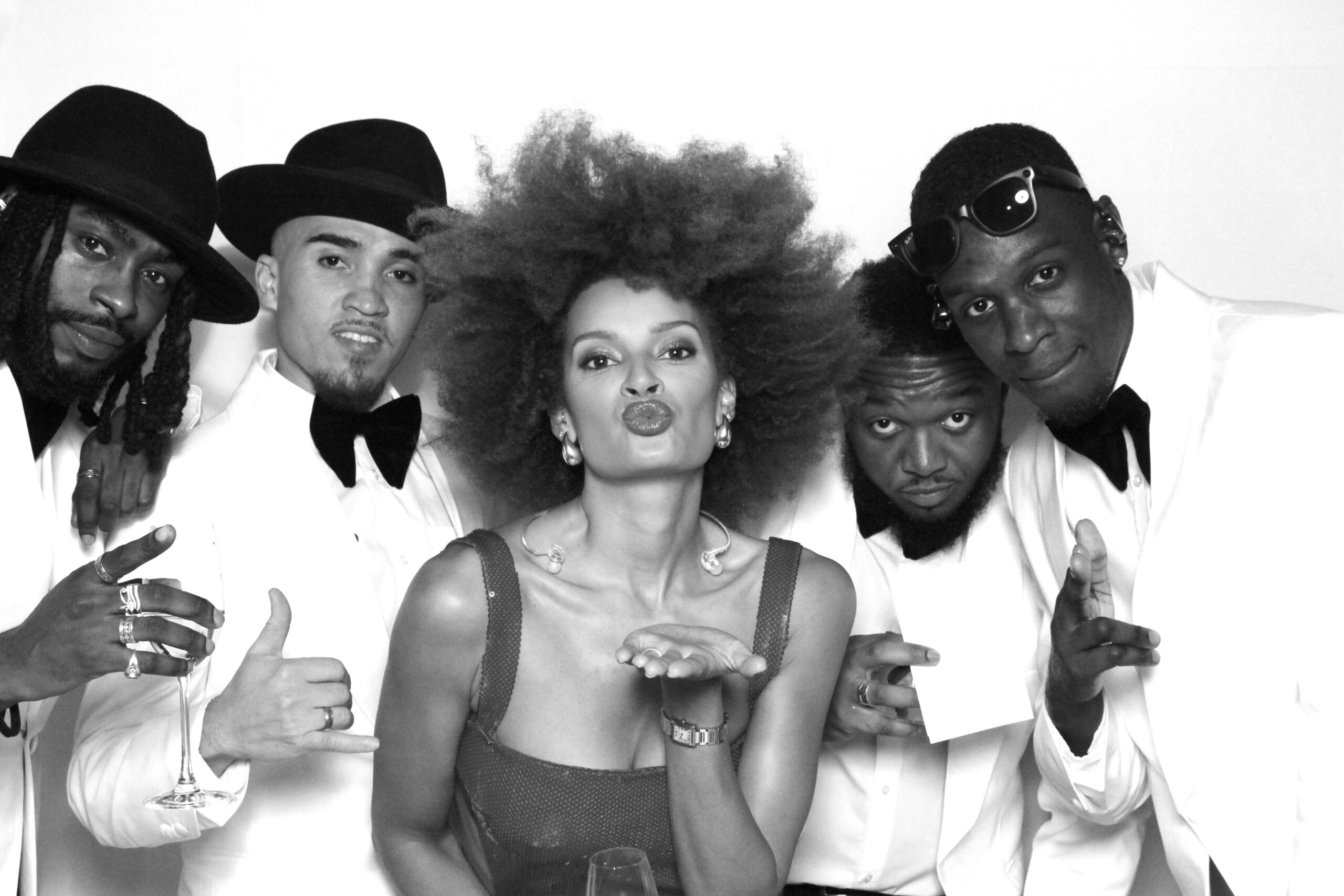 Stunning black and white photo booth for awards entertainment and corporate events and parties