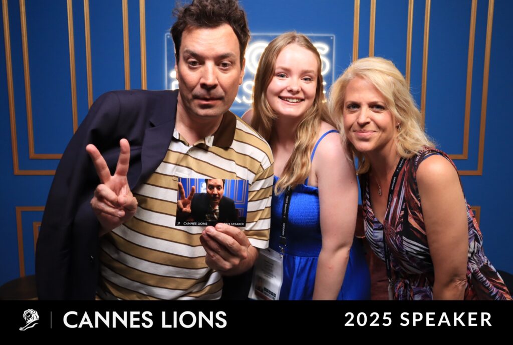 Jimmy Fallon using a Smile Studio Booth at Cannes Lions